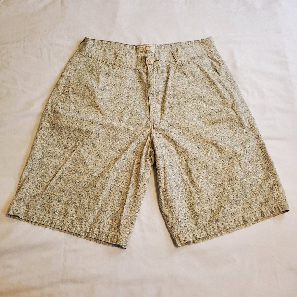 Carbon Vintage Quality Men's Shorts, Cream Green, Size 34
